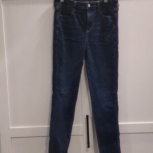 American Eagle High Rise Blue Jeggings